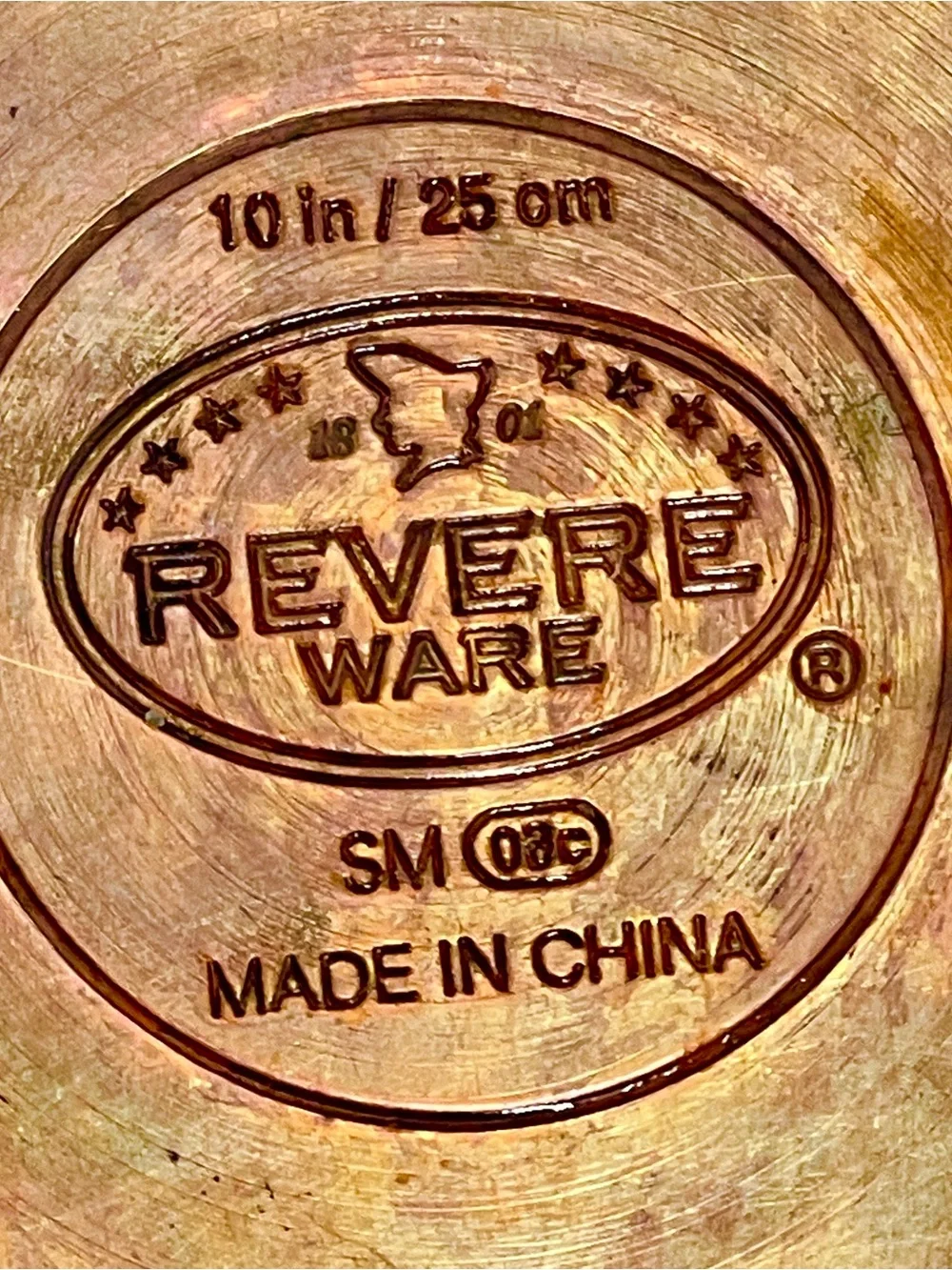 Rare Classic Vintage Revere Ware Copper-bottom 10”  skillet